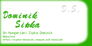 dominik sipka business card